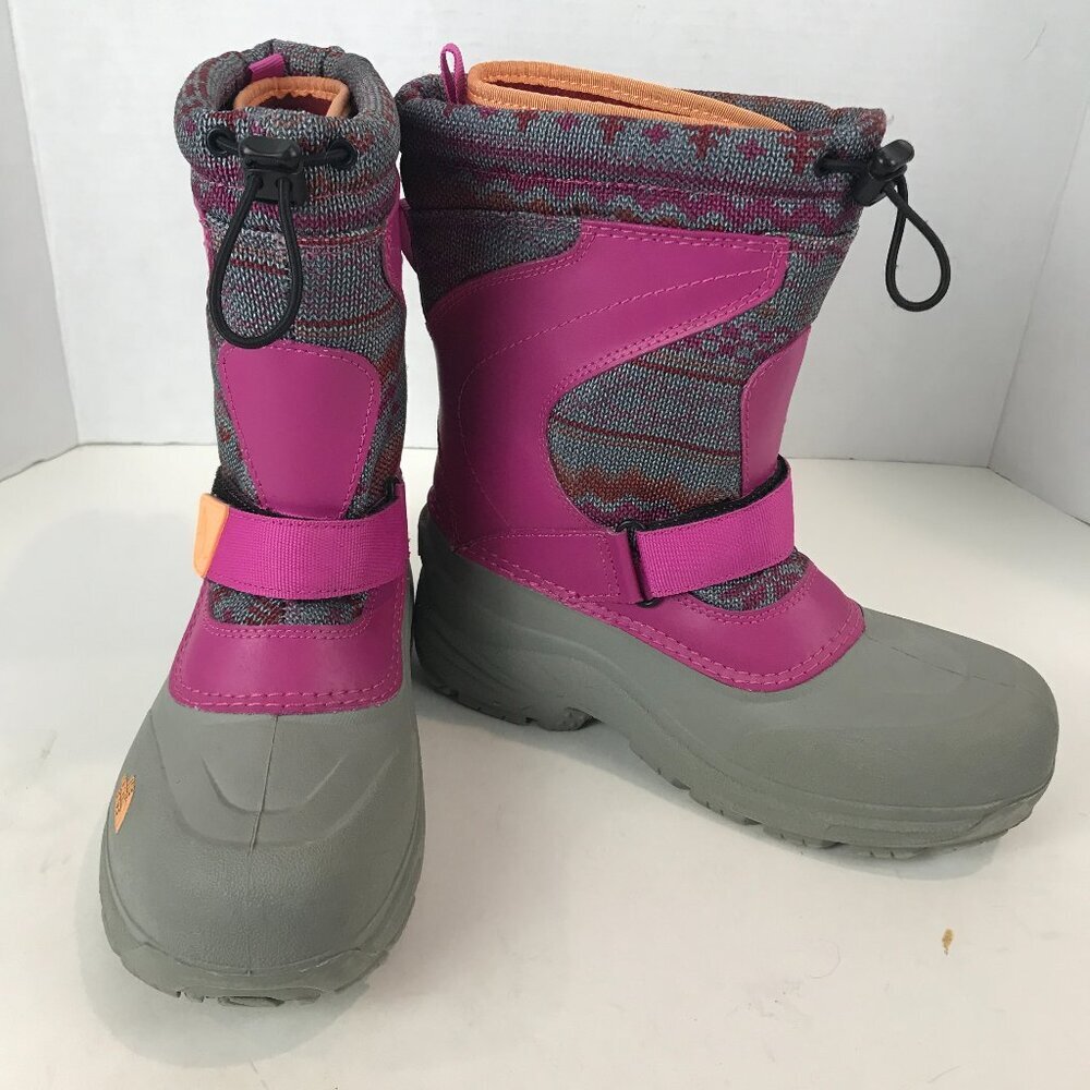 Youth Size 4, The North Face Winter Warm boots, Pink/Grey
